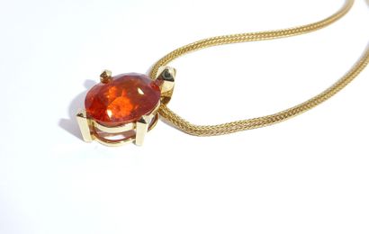 NECKLACE in 18K yellow gold (750/°°) set...