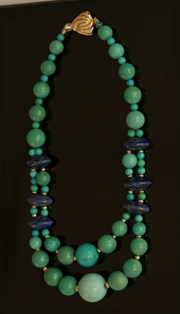 NECKLACE made of turquoise beads (possibly...