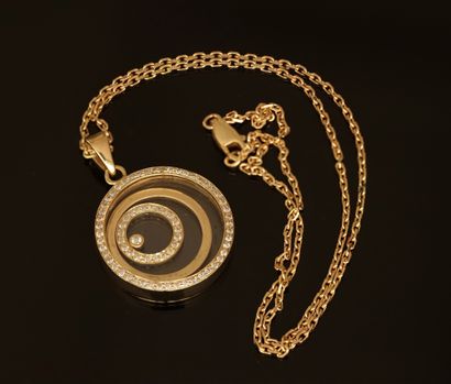 CHAIN and PENDANT in 18k (750/°°) yellow...