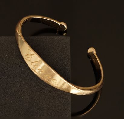 BRACELET in 18k (750/°°) yellow gold, solid...