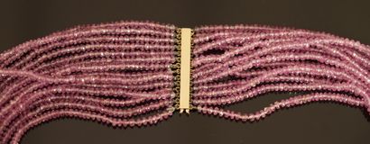 IMPORTANT NECKLACE with 14 rows of faceted...