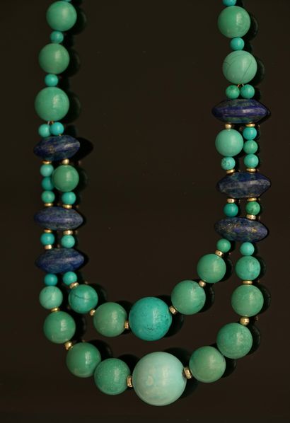 NECKLACE made of turquoise beads (possibly...