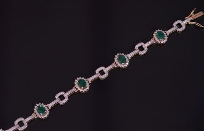 BRACELET line in yellow gold 14k (585/°°)...