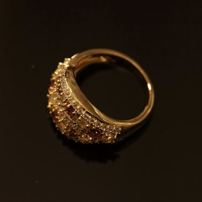 RING in silver gilt (vermeil) 925/°° set...