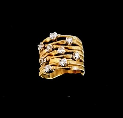 RING in 18K yellow gold (750/°°), signed...