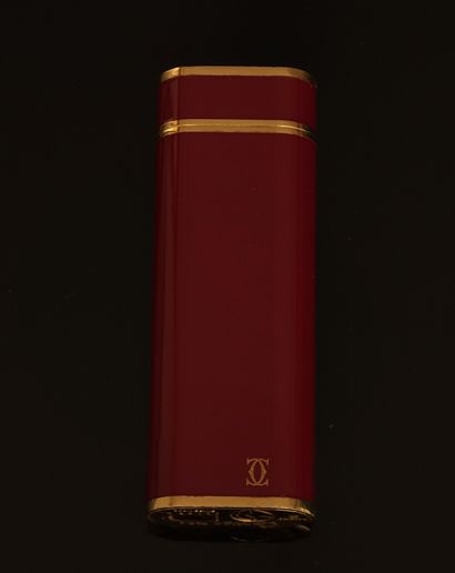 CARTIER - MUST - Gold plated and red lacquered...