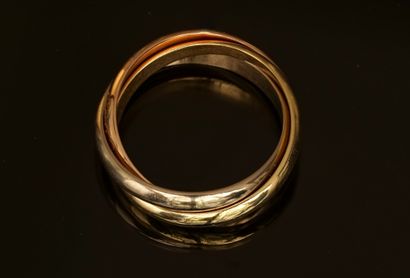 RING with 3 rods in 18k (750/°°) yellow,...