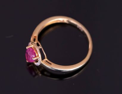 GOLDEN SILVER RING 925/°° centered with a...