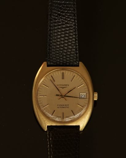 LONGINES - WATCH in 18K (750/°°) yellow gold,...