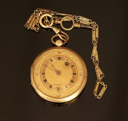 18k (750/°°) rose gold GOUSSET WATCH, gold...