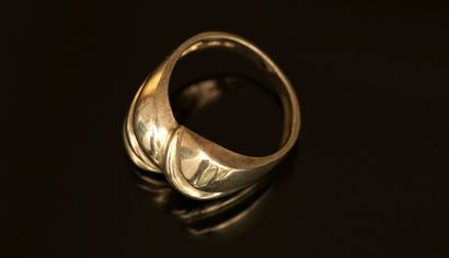 Silver ring 925/°° with godrons. TD: 54,...