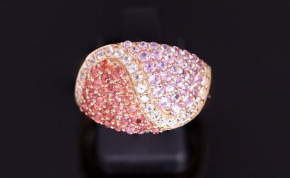 Wide ring in silver gilt (vermeil) 925/°°...
