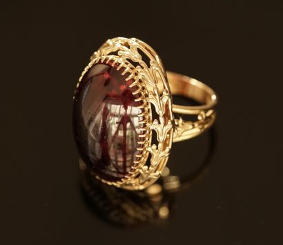 Antique ring in 18k yellow gold (750/°°)...