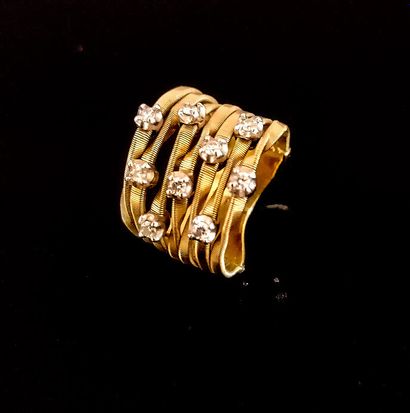 RING in 18K yellow gold (750/°°), signed...