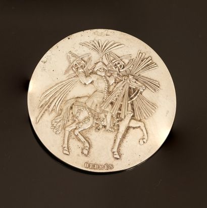 HERMES - Decorative silver plated plate 