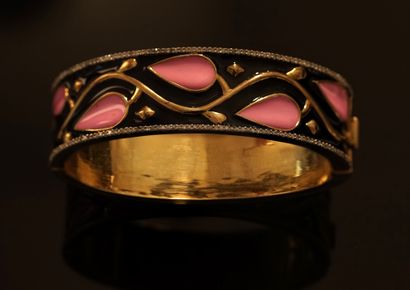 BRACELET cuff opening, silver gilt 925 /...