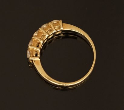 Garters ring in 18K (750/°°) yellow gold,...