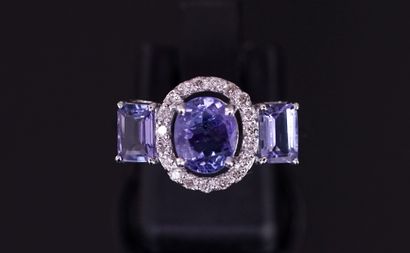 RING in 18k white gold (750/°°) set with...