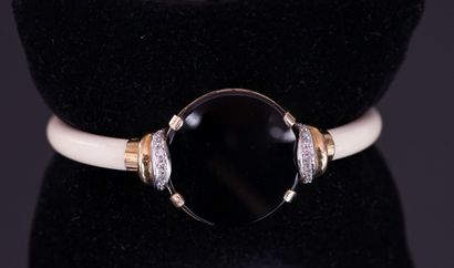 BRACELET JONC opening in 18k (750/°°) yellow...