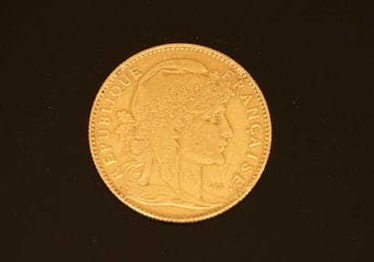 PIECE de 20F or coq, 1913. PB: 6.5g.
