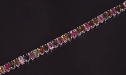 BRACELET line silver 925 / ° ° set with multi-colored...