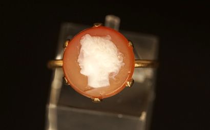 RING in 18k yellow gold (750/°°) set with...