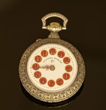Silvered metal GOUSSET OR REGULATOR WATCH,...