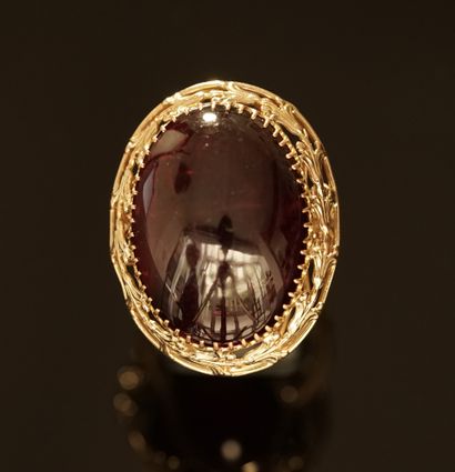 Antique ring in 18k yellow gold (750/°°)...