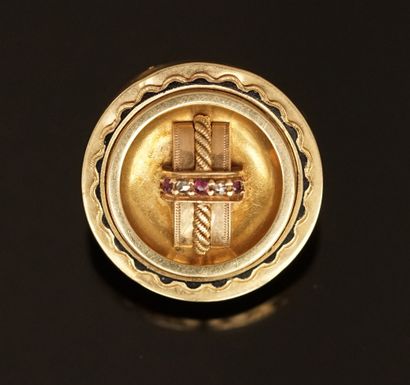 Necklace button in 18k (750/°°) yellow gold...