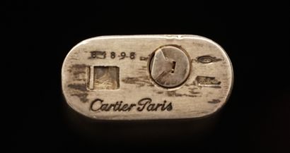 CARTIER - Silver knurled gas cylinder with...