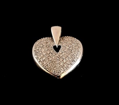 
PENDENTIF en or blanc 18K (750/°°) figurant...