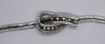 
BRACELET in 14K white gold (585/°°), soft...