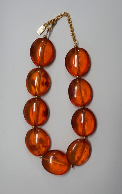 DOMINIQUE DENAIVE - Resin necklace made of...