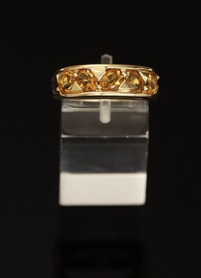 JARRETIER RING in 18k yellow gold (750/°°)...