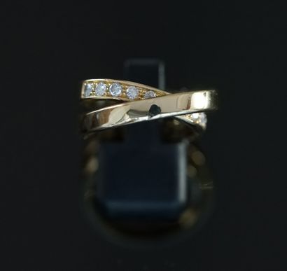 RING in 18k (750/°°) yellow gold, in the...