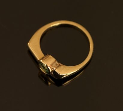 RING in 18k yellow gold (750/°°) of geometrical...