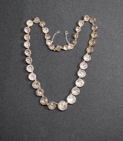 COLLIER RIVIERE en or jaune 18K (750/°°)...