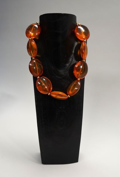 DOMINIQUE DENAIVE - Resin necklace made of...