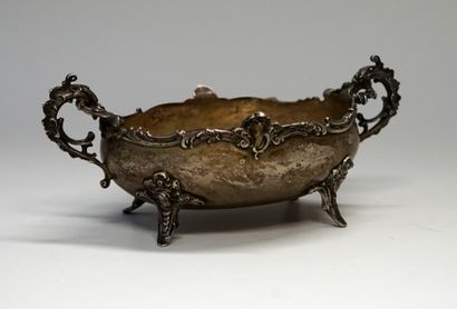Rocaille style silver pocket cup 800/°°....