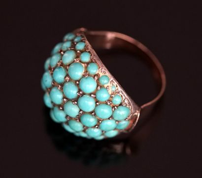 BAGUE en alliage d'or inf. à 375°/°° de forme...