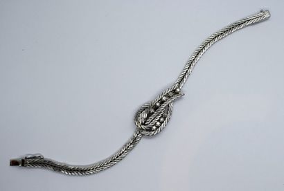 
BRACELET in 14K white gold (585/°°), soft...