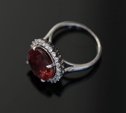 RING in 18k white gold (750/°°) set with...