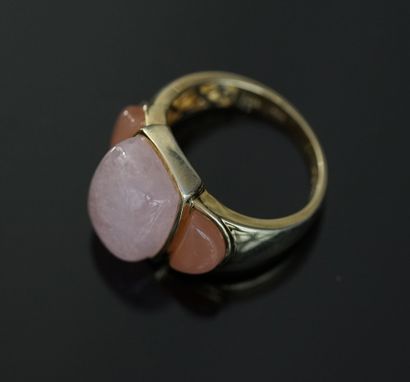 GOLDEN SILVER RING 925/°° centered on a rectangular...