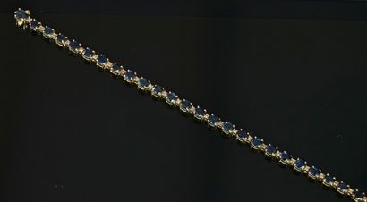 GOLDEN SILVER BRACELET 925/°° (vermeil) set...