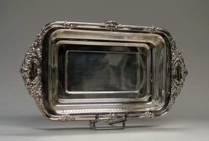ROYAL ASCOT - Rectangular silver plated banquette...