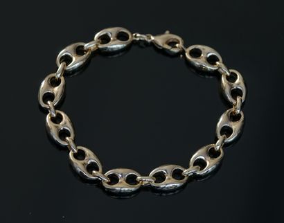 BRACELET coffee bean mesh in gold plated....