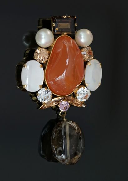 PHILIPPE FERRANDIS - GOLDEN METAL PENDANT...