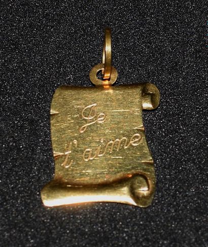 18K (750/°°) yellow gold pendant in the form...
