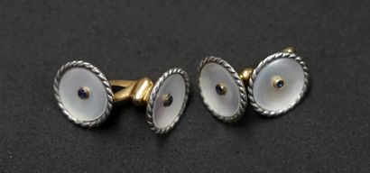 
PAIRE DE BOUTONS DE MANCHETTES en or 18k...