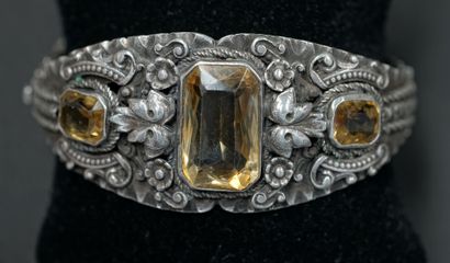 
BRACELET rigide ouvrant en argent 925°/°°...